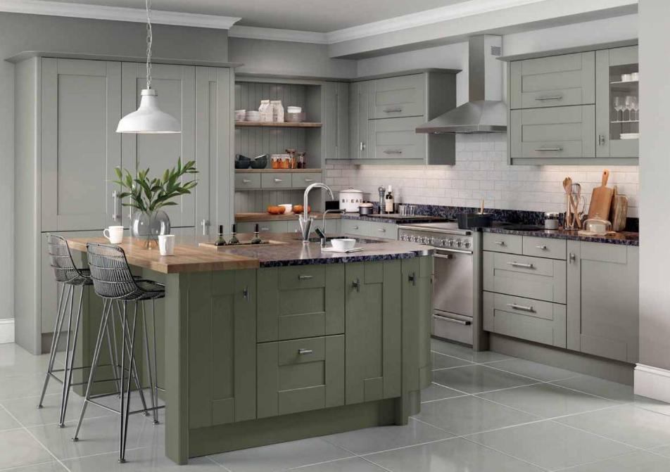Traditional Sage Green Kitchen